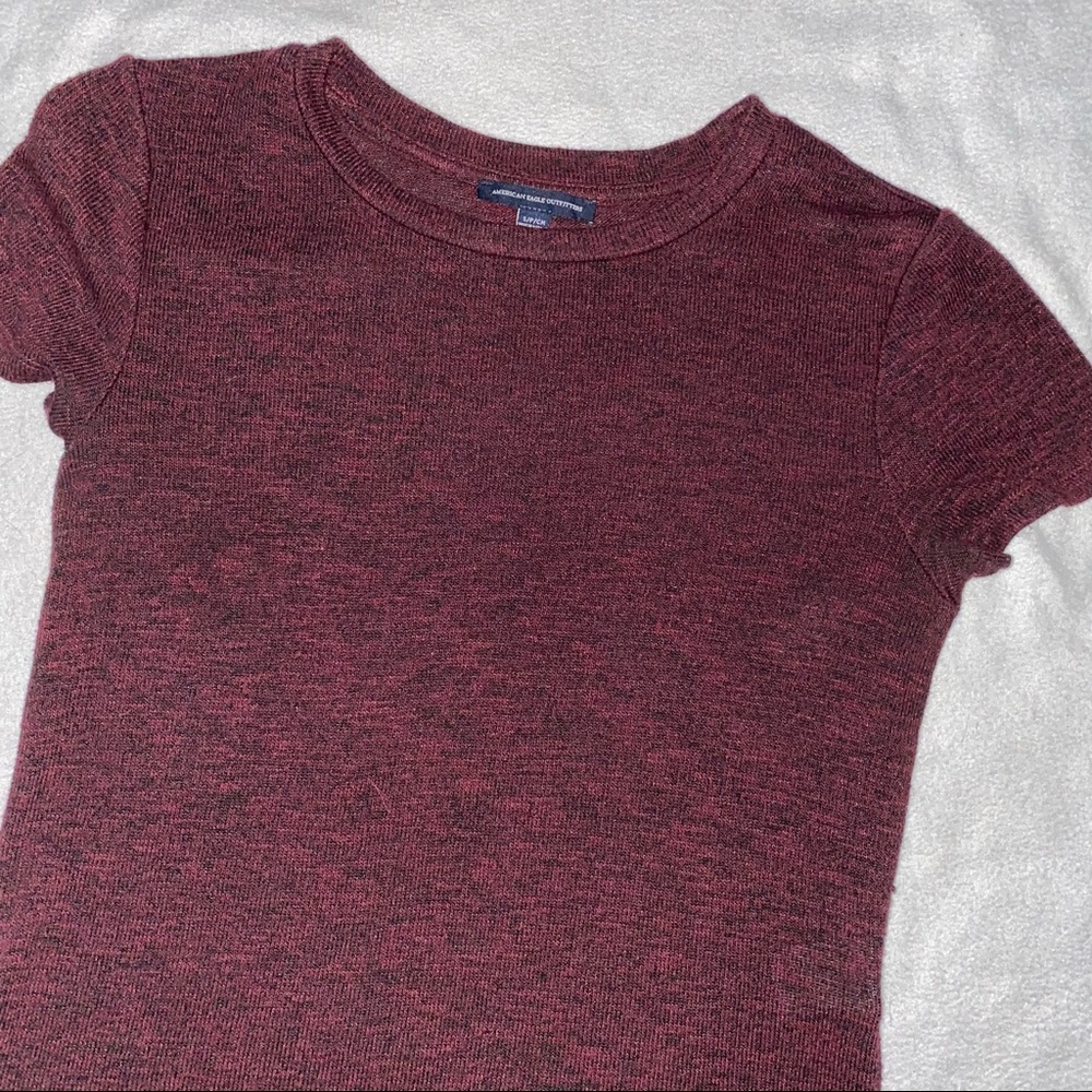 MAROON AMERICAN EAGLE SHIRT